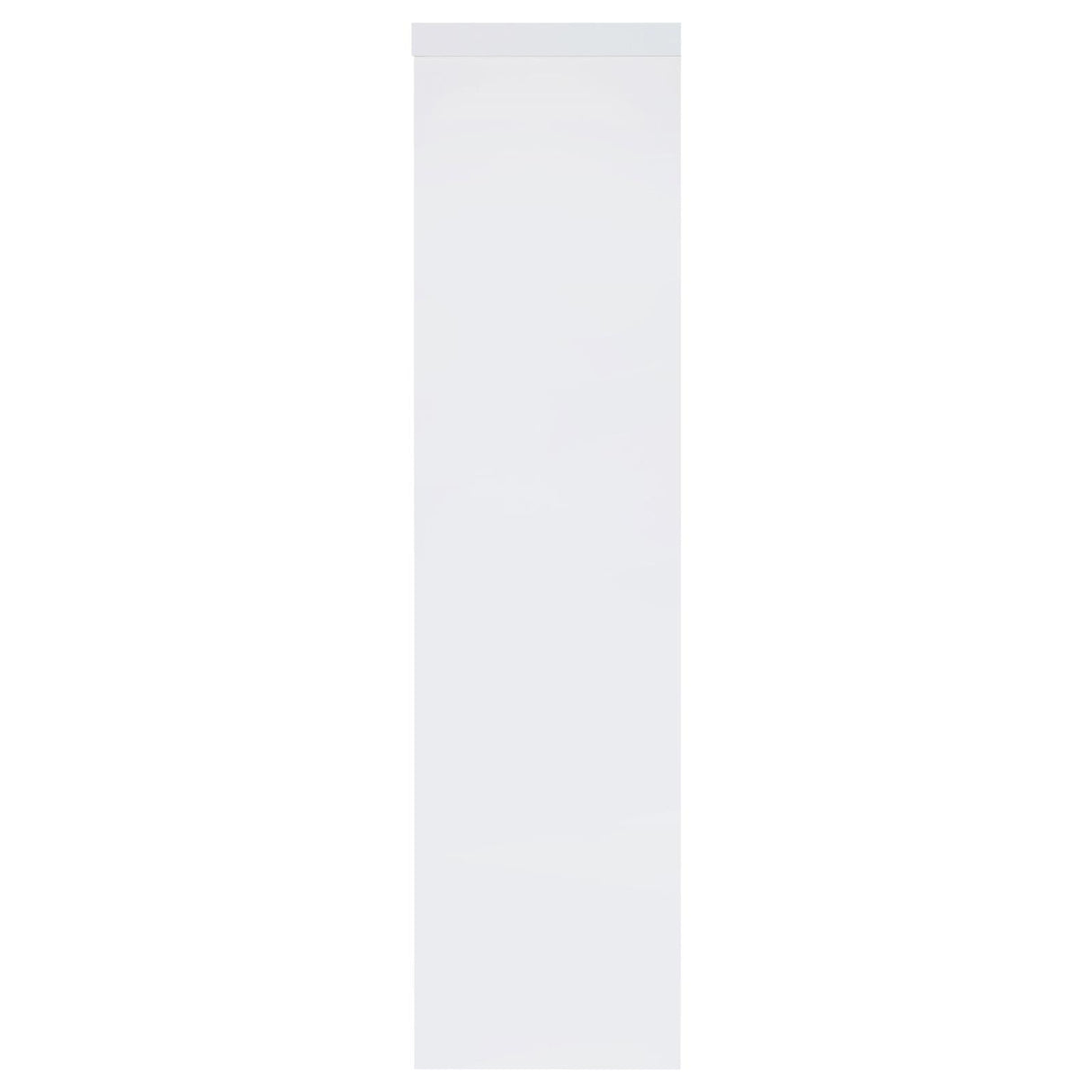 Jude White High Gloss 3-shelf Media Tower With Storage Cabinet by Coaster at Eve Furniture