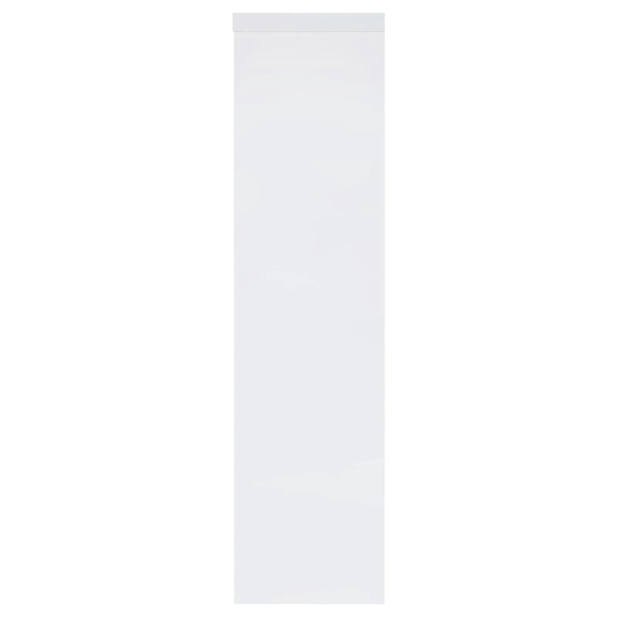 Jude White High Gloss 3-shelf Media Tower With Storage Cabinet by Coaster at Eve Furniture