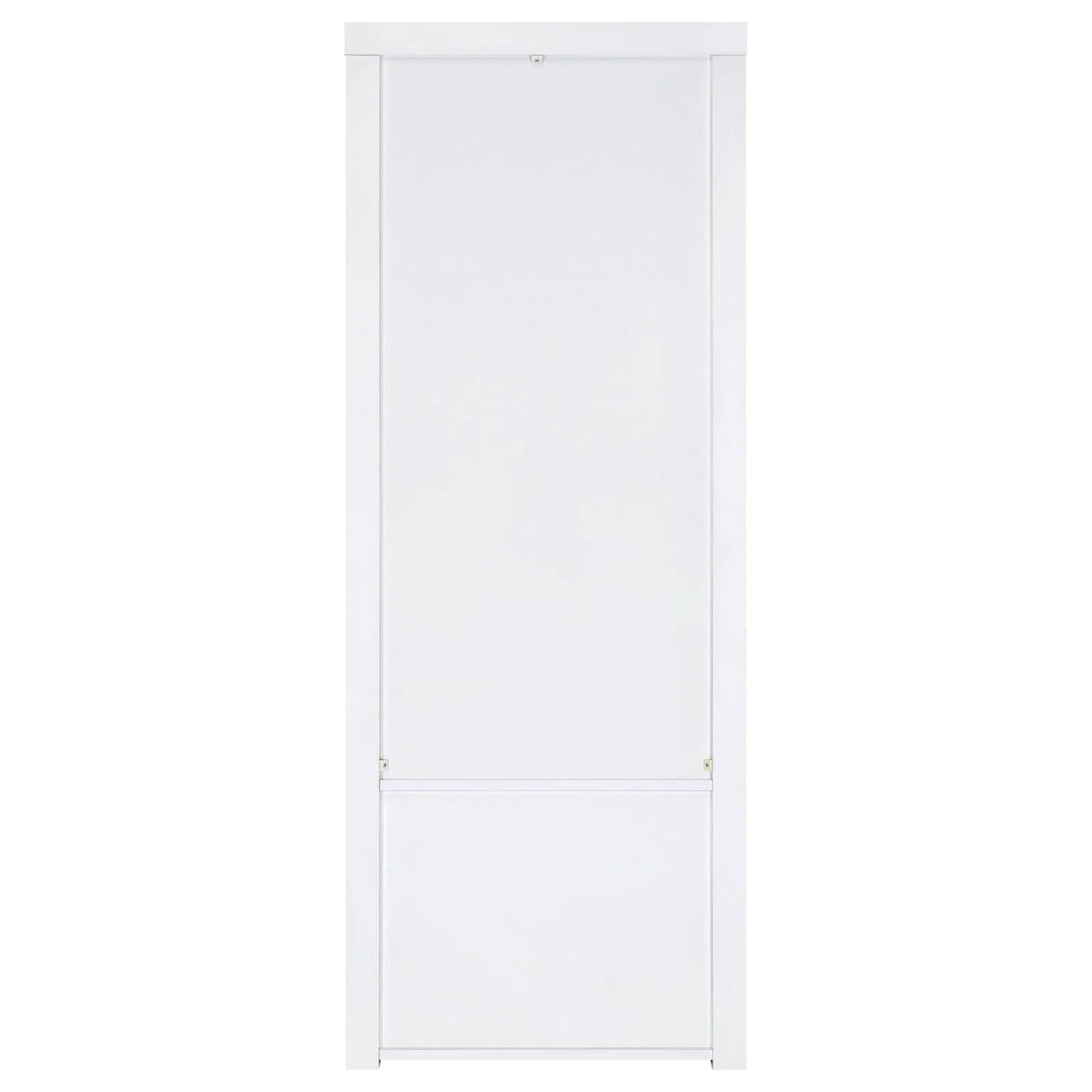 Jude White High Gloss 3-shelf Media Tower With Storage Cabinet by Coaster at Eve Furniture