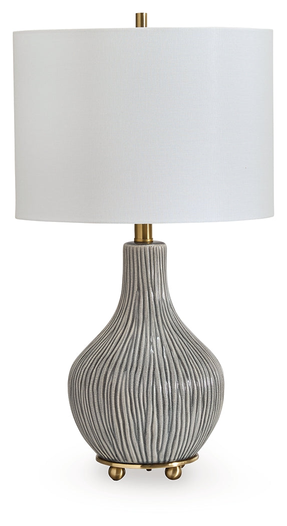 Judlen Gray/Gold Finish Table Lamp by ASHLEY FURNITURE at Eve Furniture