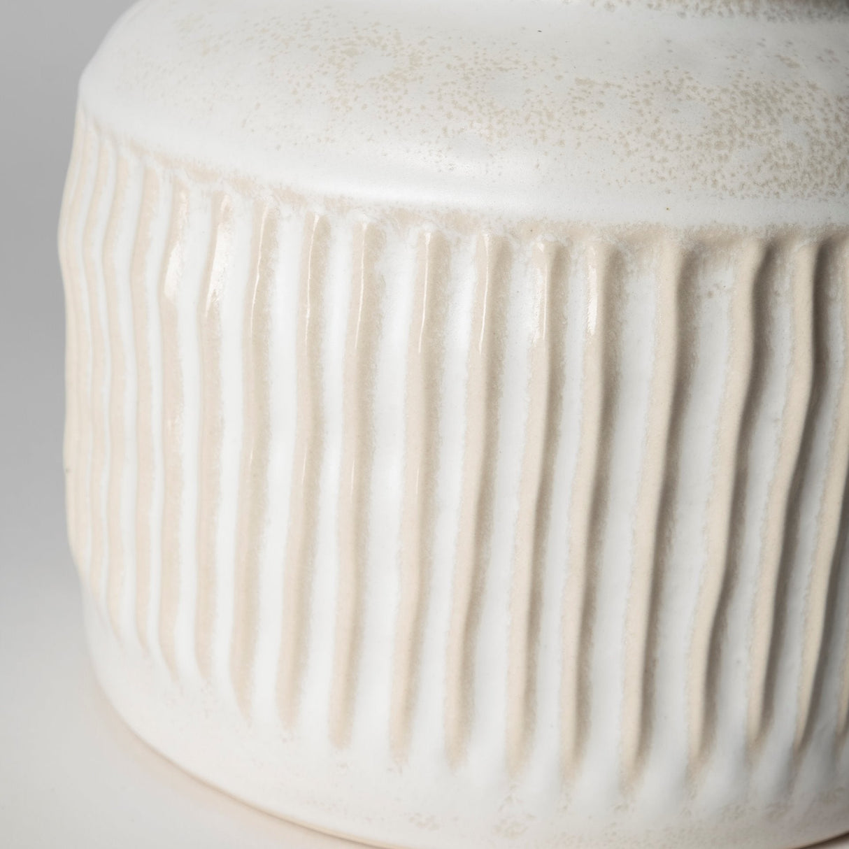 Judy Small Eggshell Ceramic Vase by Mercana at Eve Furniture