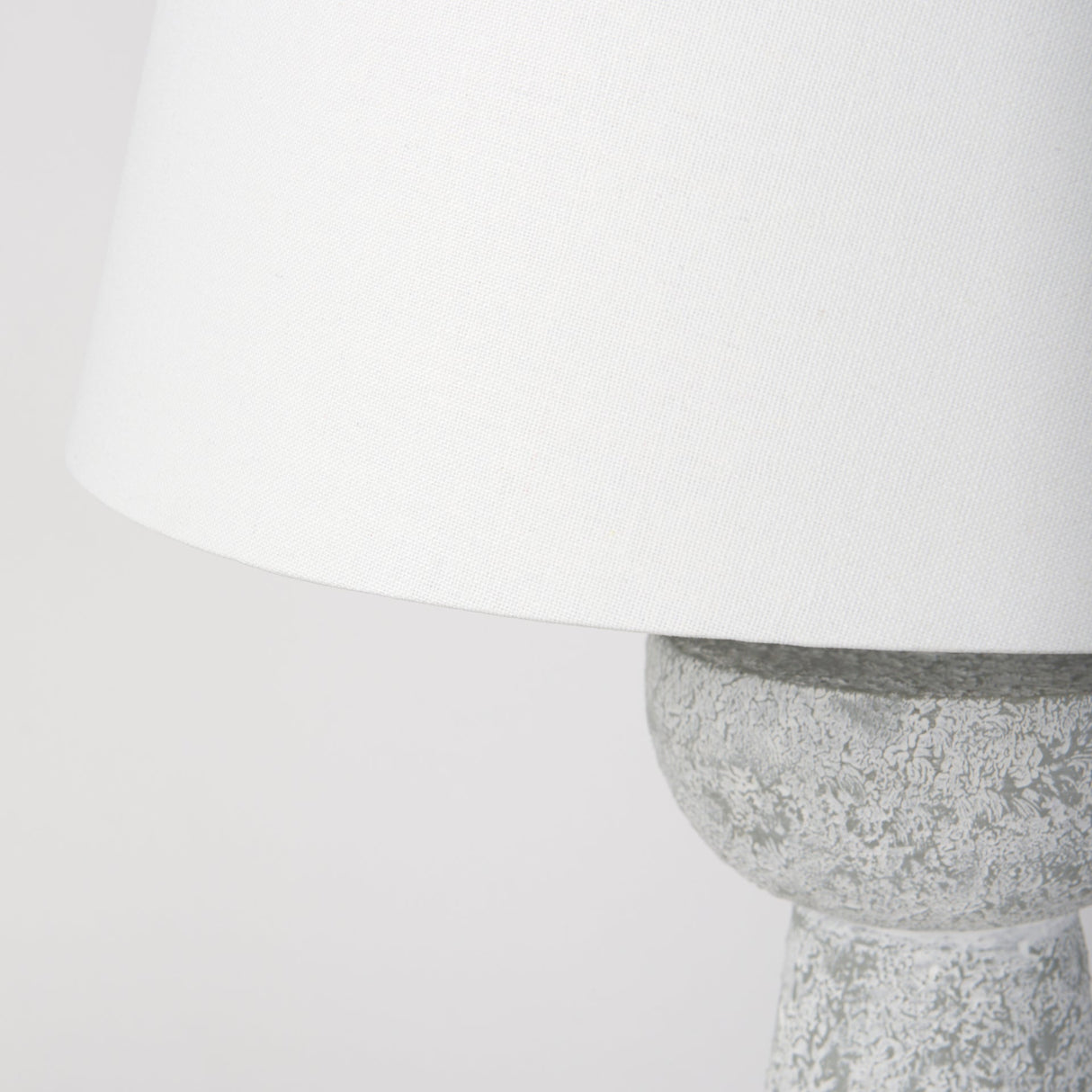 Julia 16.0L x 16.0W x 27.0H Gray Antique Painted Cement Table Lamp by Mercana at Eve Furniture