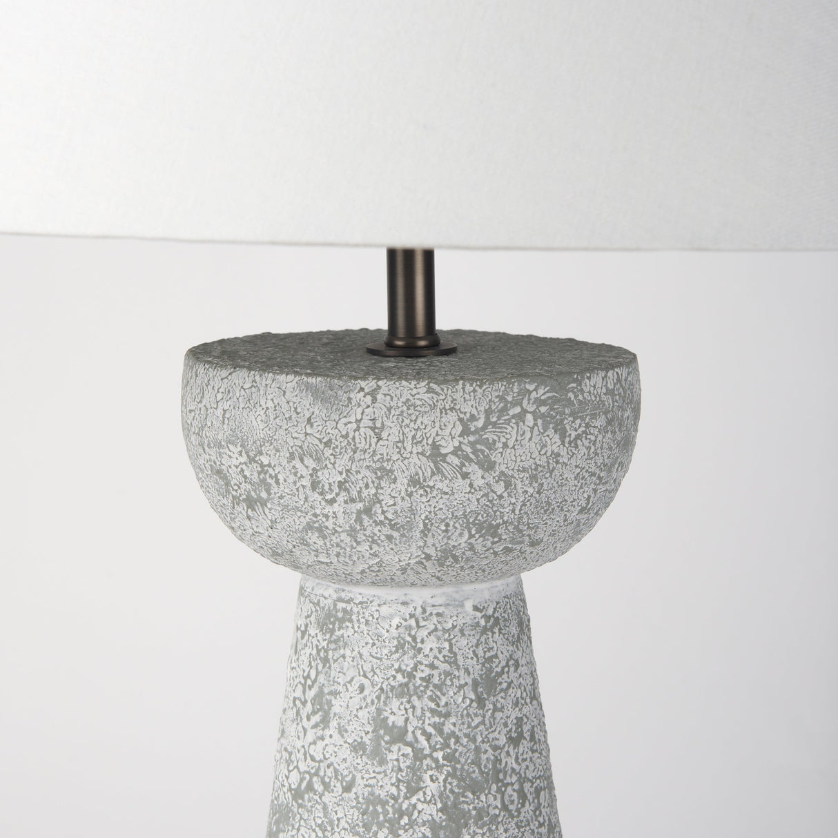 Julia Gray Antique Painted Cement Table Lamp by Mercana at Eve Furniture