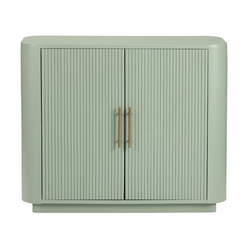 Julia Green Two-Door Cabinet by Crestview at Eve Furniture