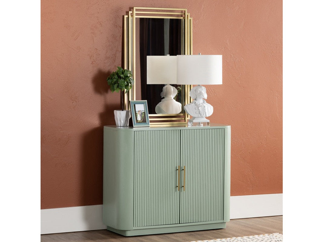Julia Green Two-Door Cabinet by Crestview at Eve Furniture