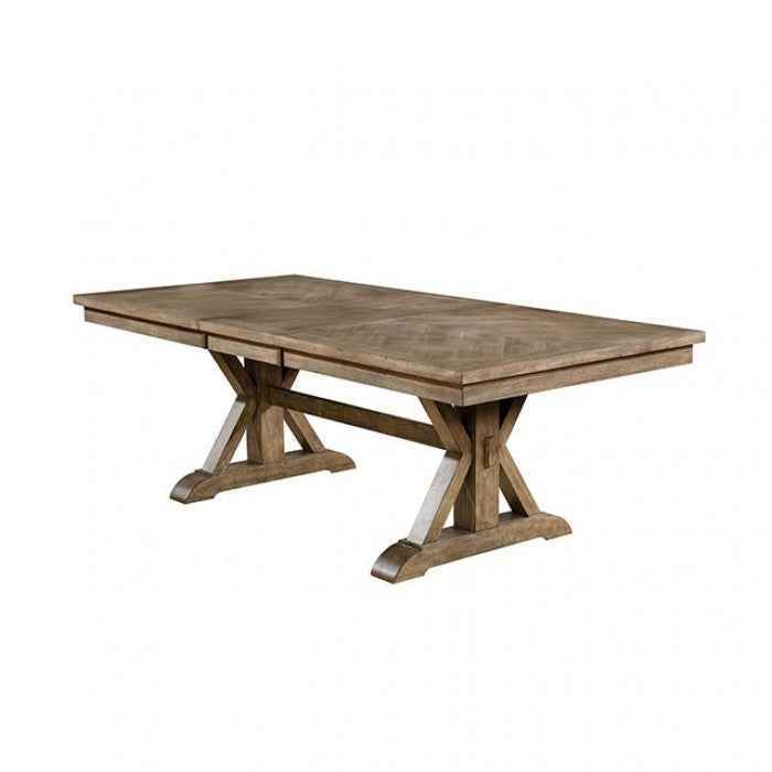 Julia Light Oak/Beige 7-Piece Dining Room Set by Furniture of America at Eve Furniture
