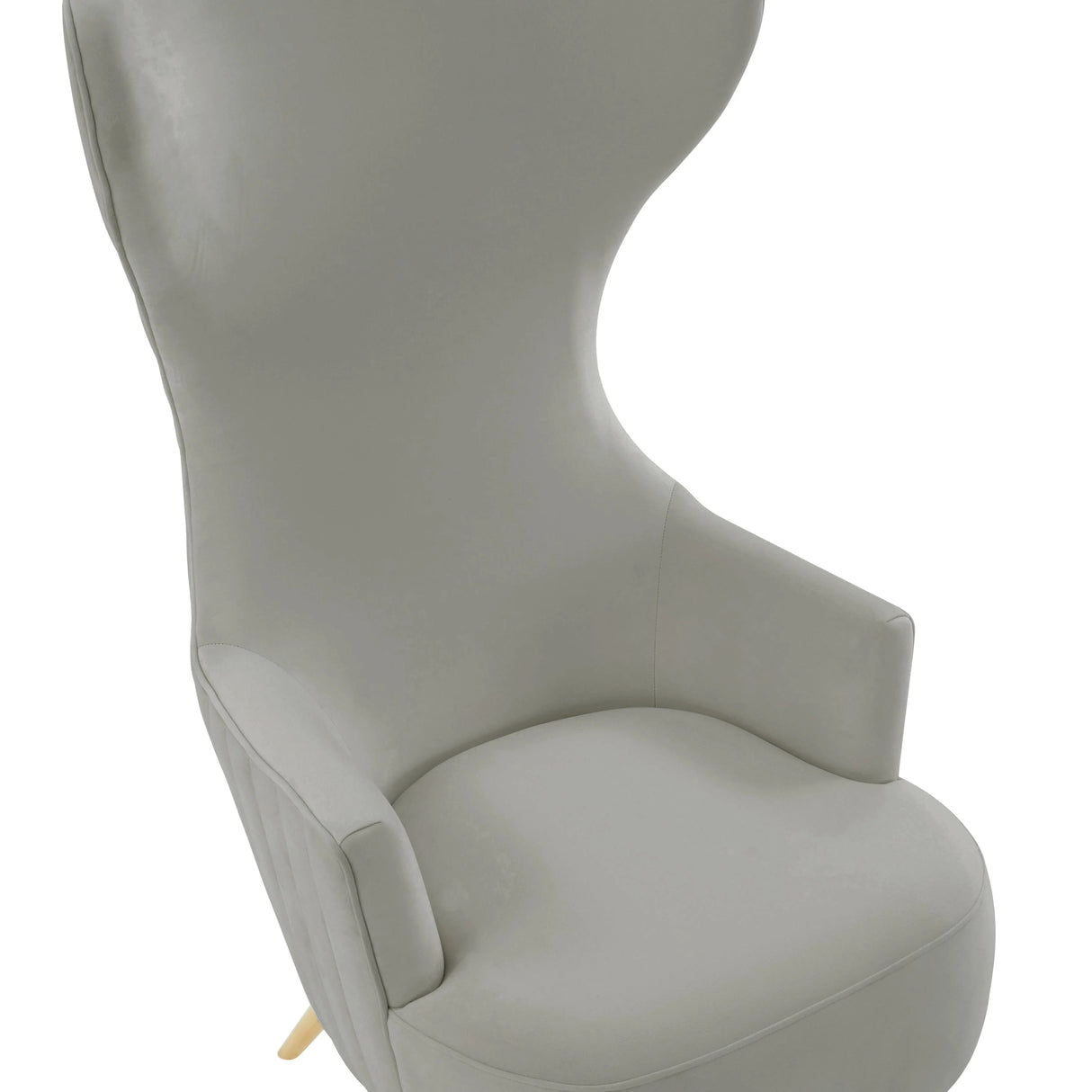 Julia Velvet Channel Tufted Wingback Chair by Inspire Me! Home Decor by TOV Furniture at Eve Furniture