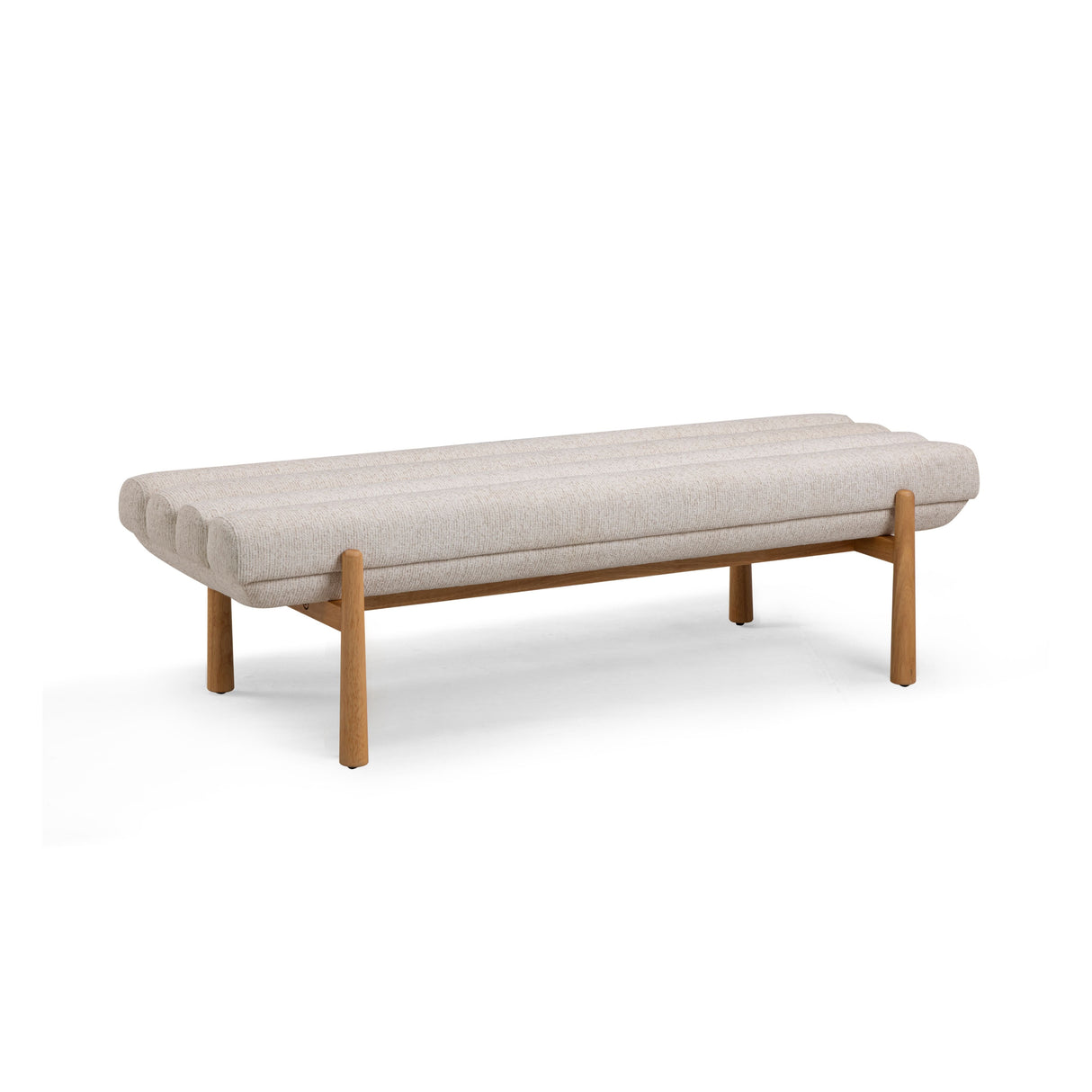 Julianna 56" Textured Fabric Bench by TOV Furniture at Eve Furniture