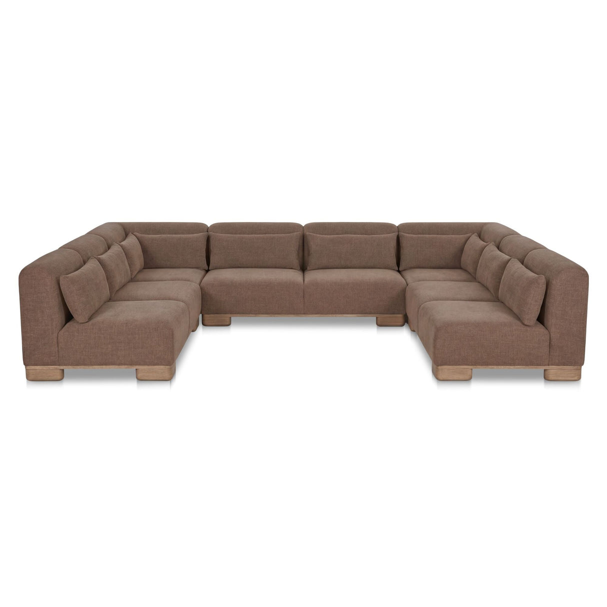 June Dark Brown U Shaped Modular Sectional by MOES at Eve Furniture