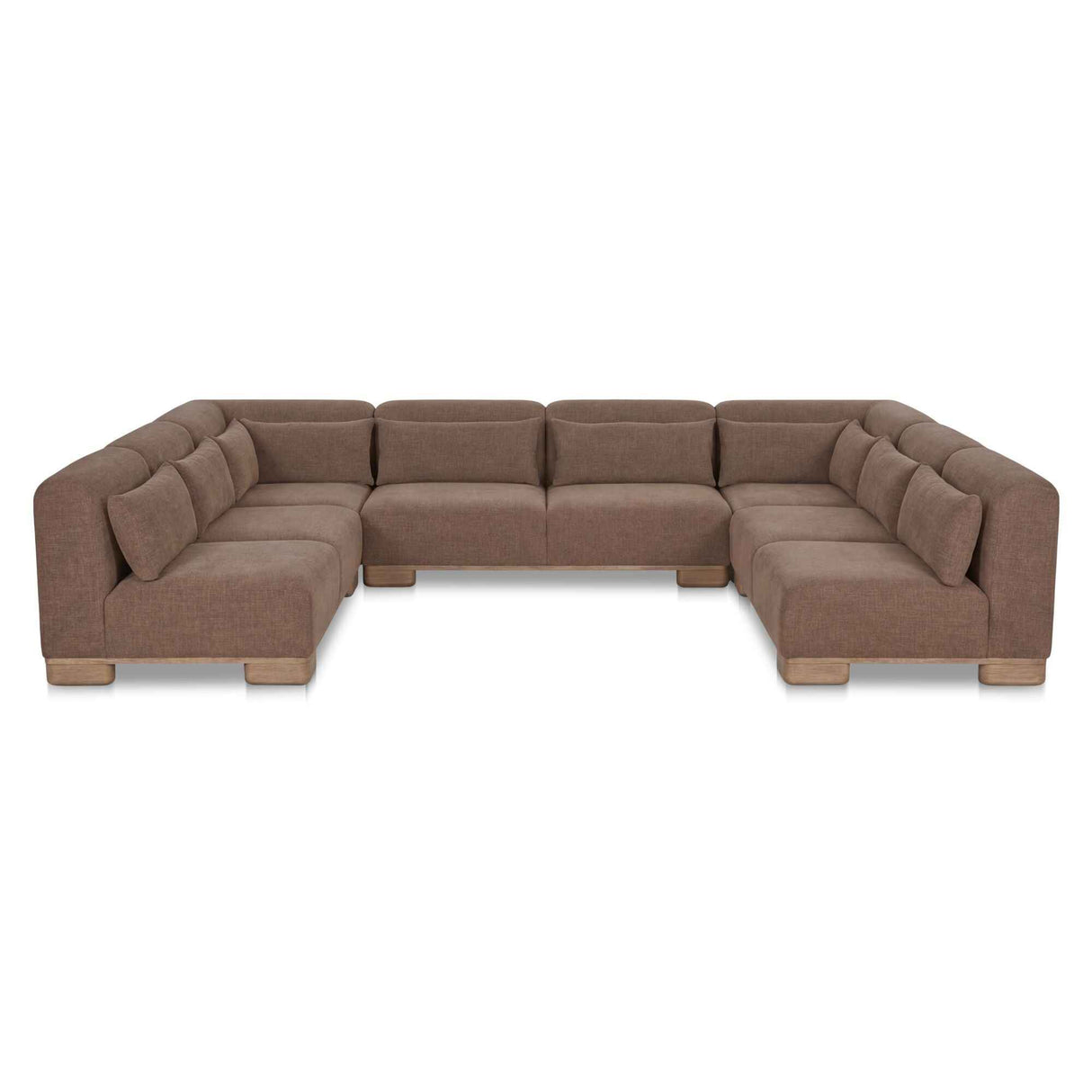 June Dark Brown U Shaped Modular Sectional by Moe's Home at Eve Furniture