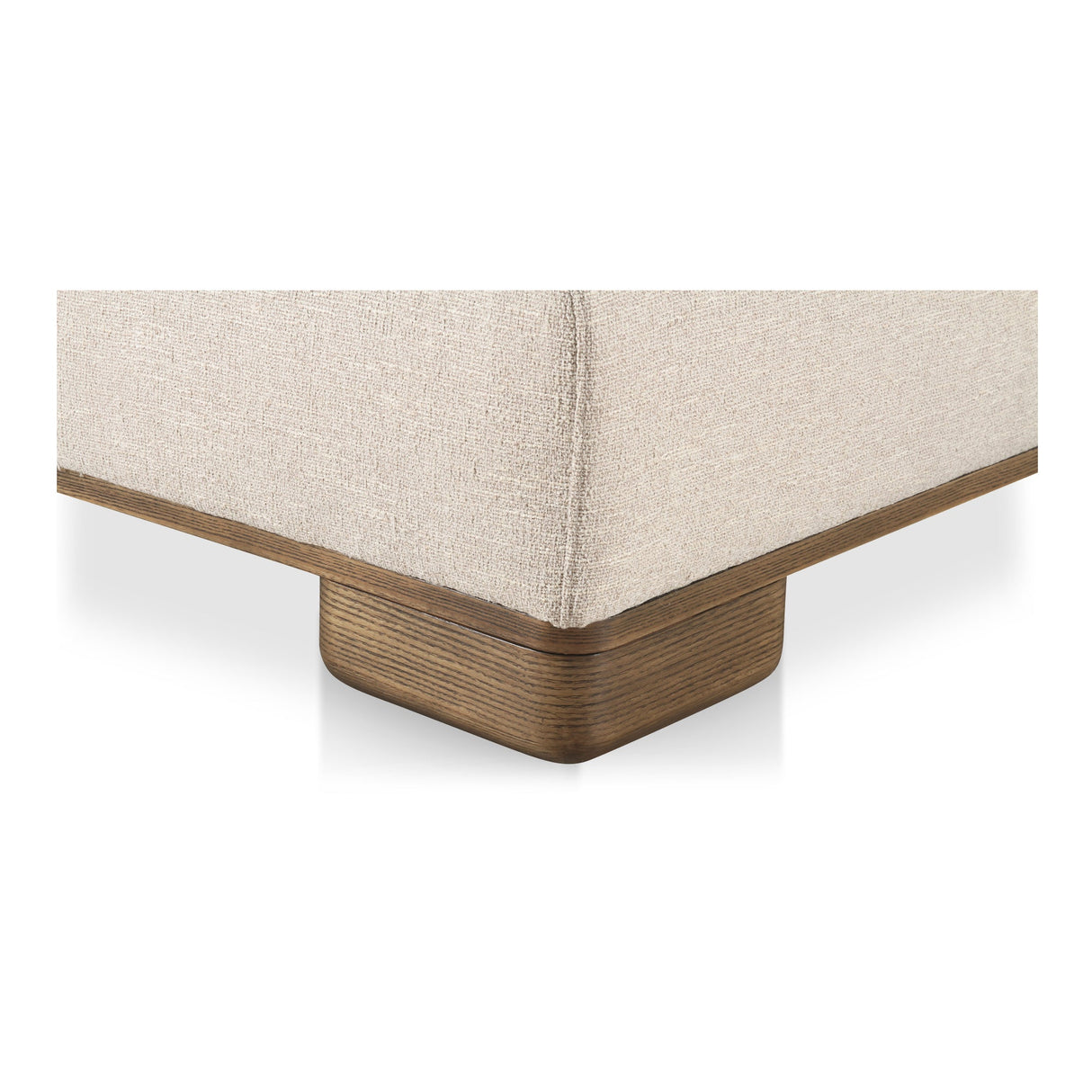 June Oatmeal Ottoman by MOES at Eve Furniture