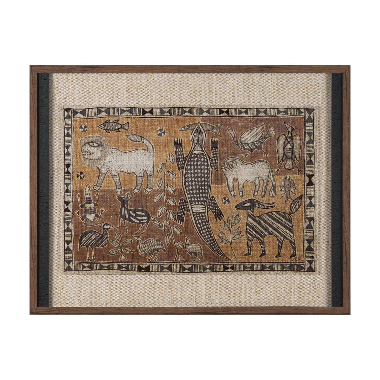 Jungle Harmony by Mercana Studio Hand Embelished Textured Framed Artwork Matted under Glass by Mercana at Eve Furniture