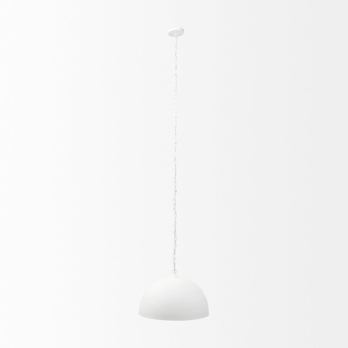 Juniper 24" Round White Dome Pendant Light by Mercana at Eve Furniture