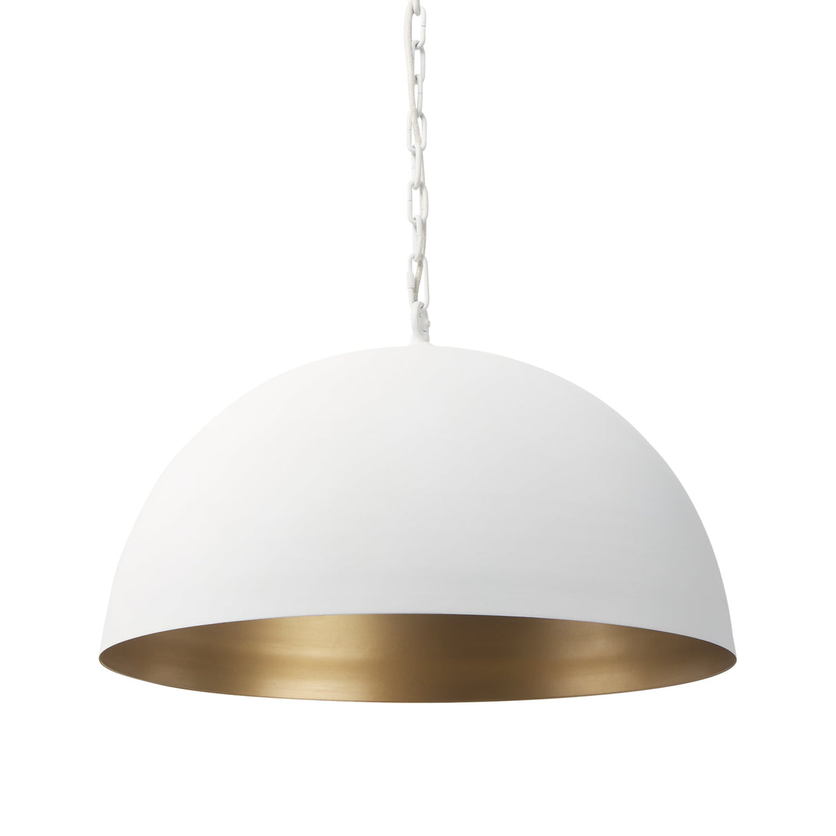 Juniper 24" Round White Dome Pendant Light by Mercana at Eve Furniture