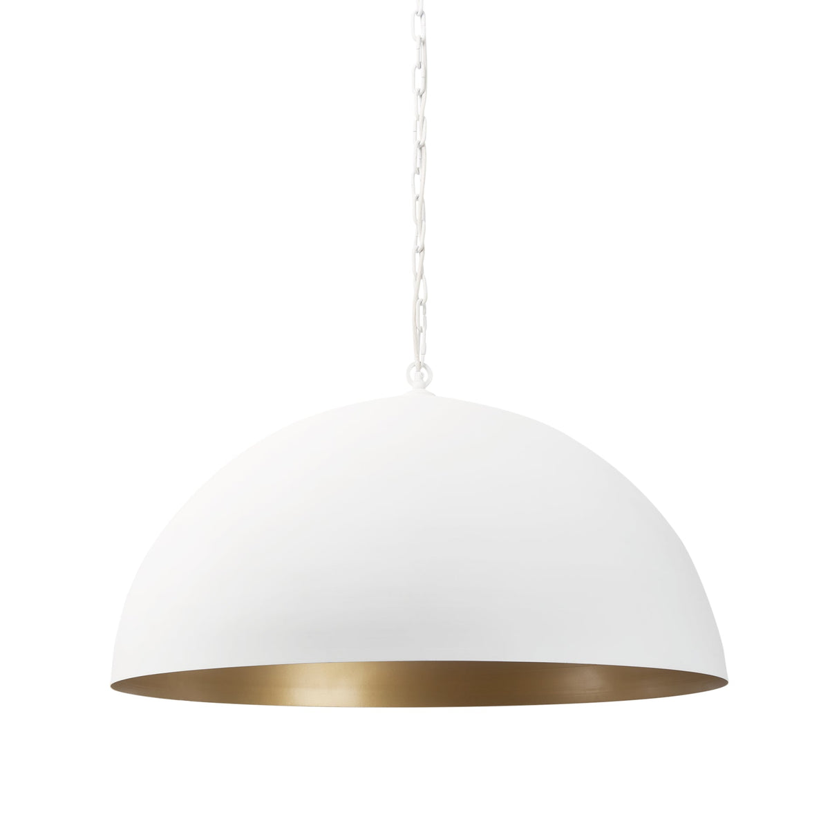 Juniper 36" Round White Dome Pendant Light by Mercana at Eve Furniture