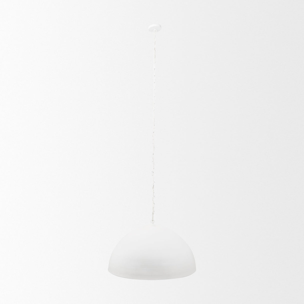 Juniper Round White Dome Pendant Light by Mercana at Eve Furniture