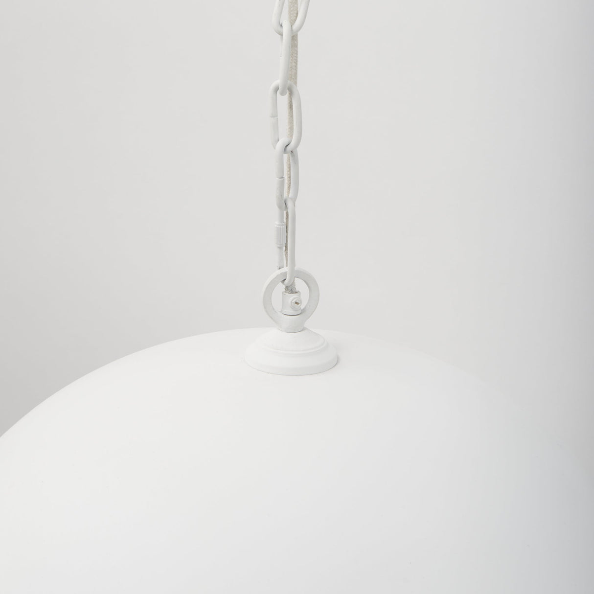 Juniper Round White Dome Pendant Light by Mercana at Eve Furniture