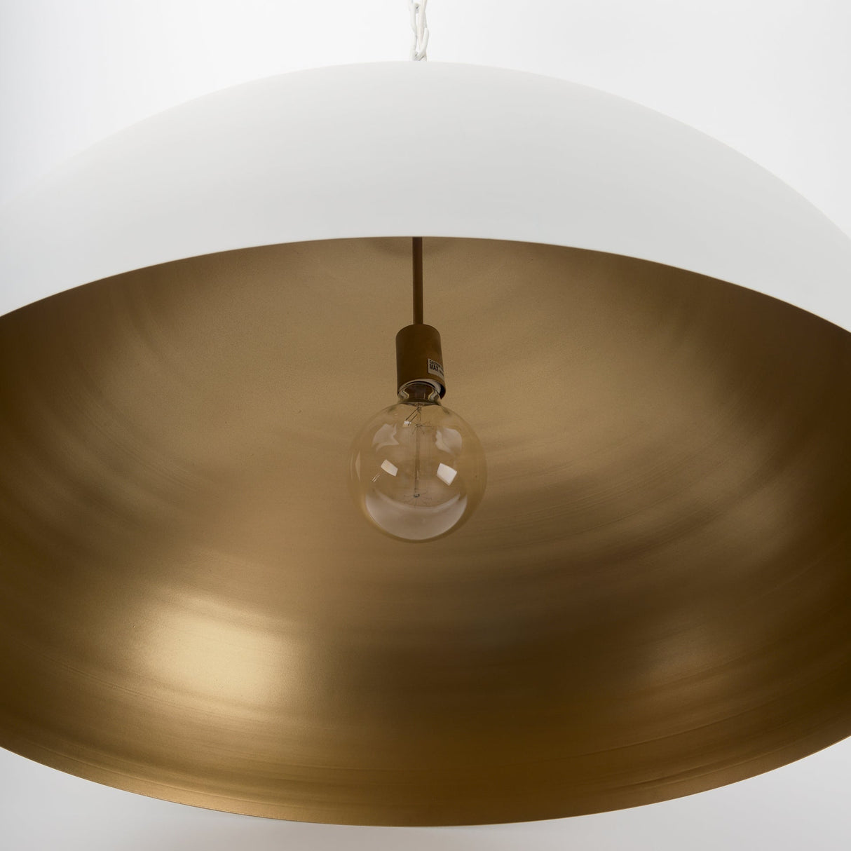 Juniper Round White Dome Pendant Light by Mercana at Eve Furniture