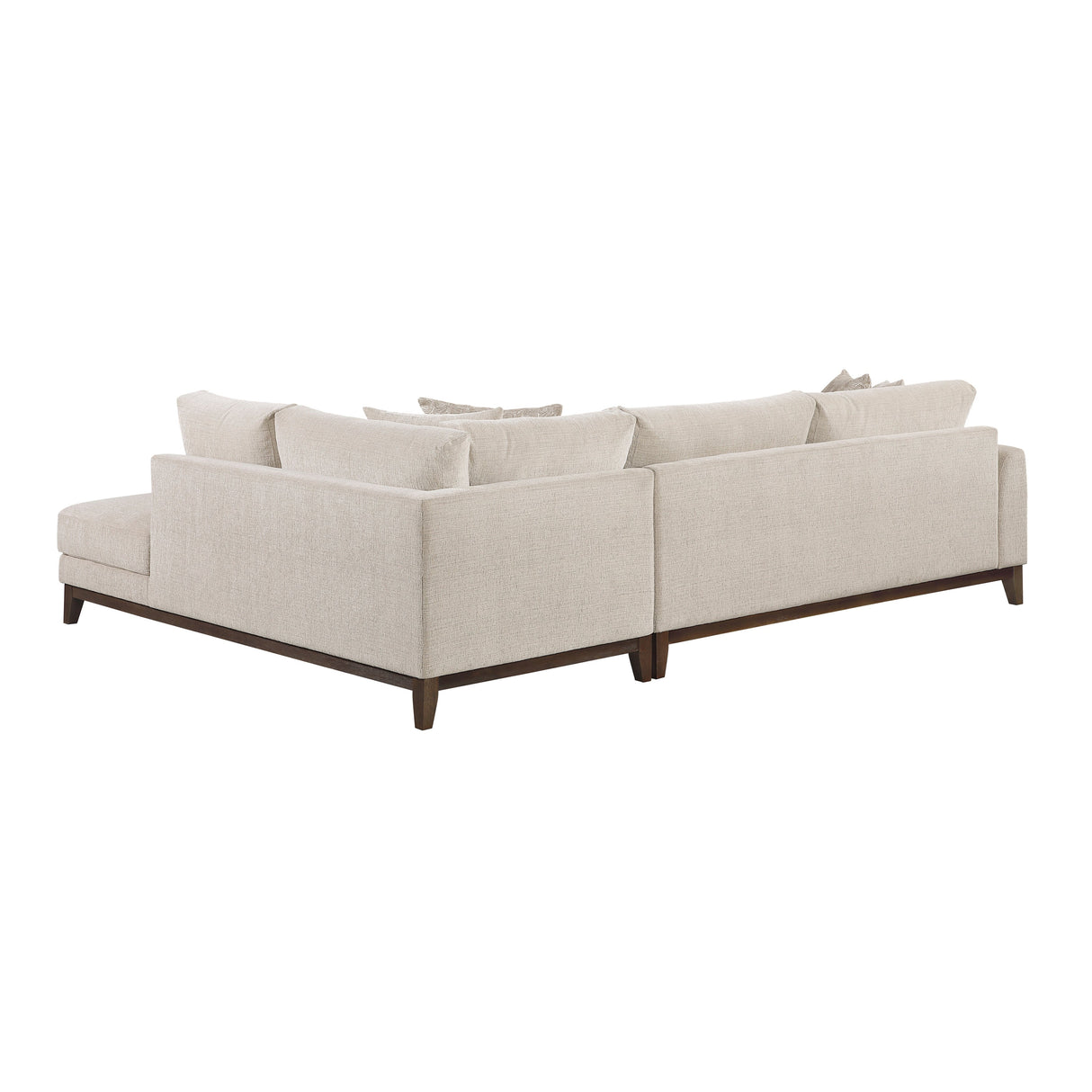 Juniper Taupe Chenille 2-Piece Sectional with Right Chaise by Homelegance at Eve Furniture