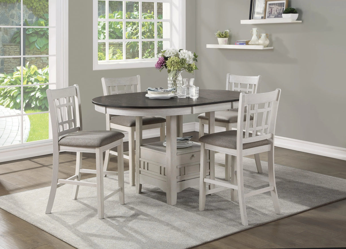 Junipero White Extendable Counter Height Table by Homelegance at Eve Furniture