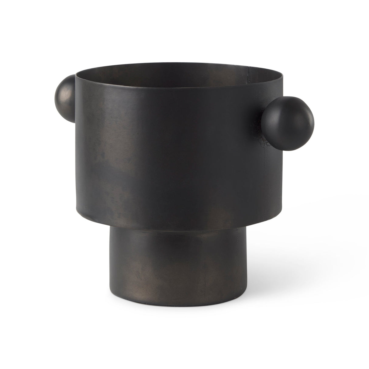 Juno 6.5H Medium Black Iron Vase by Mercana at Eve Furniture