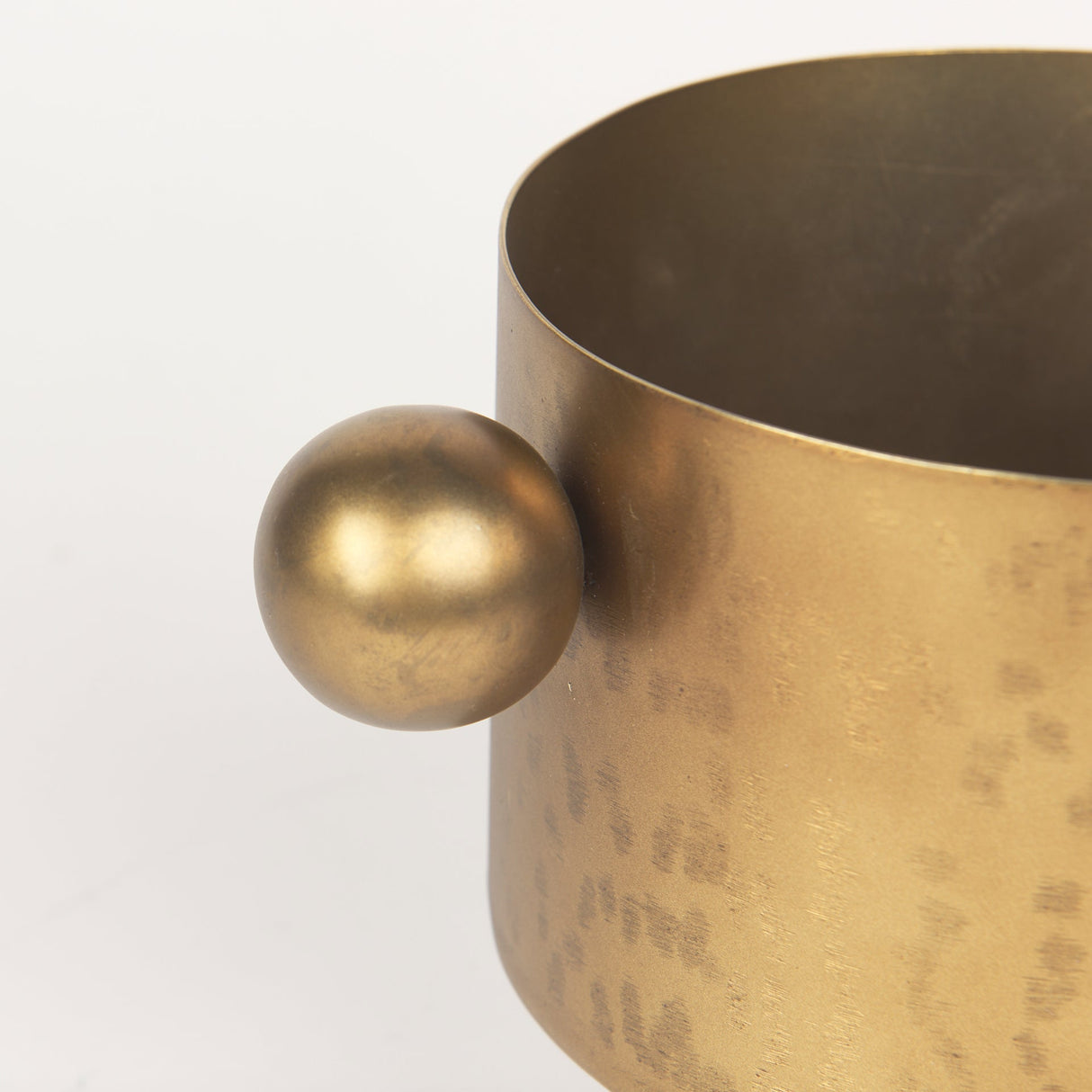 Juno 6.5H Medium Gold Iron Medium Vase by Mercana at Eve Furniture