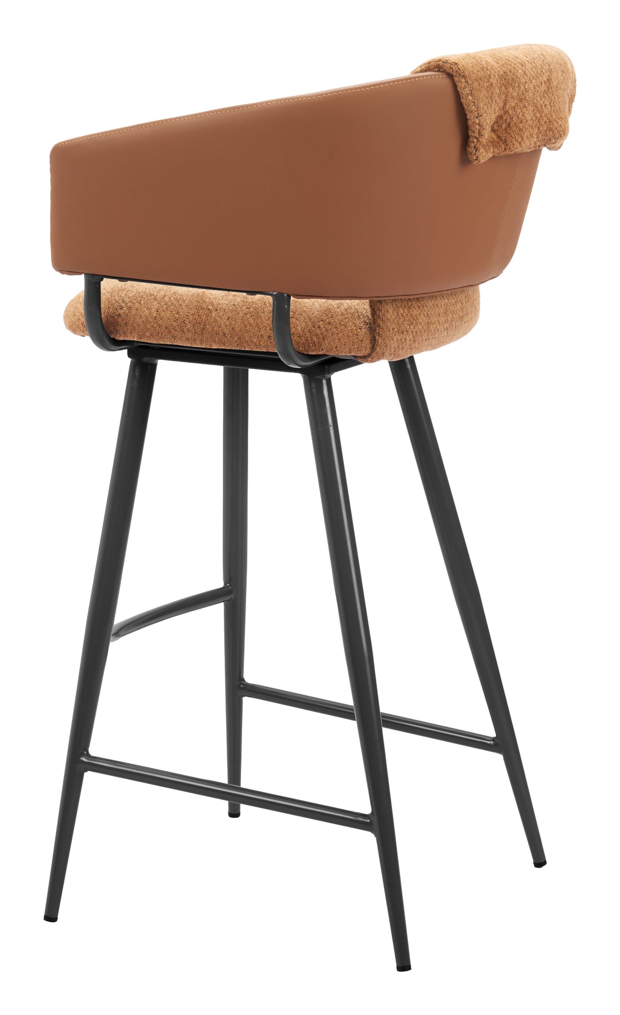 Juno Brown Barstool (Set of 2) by Zuomod at Eve Furniture