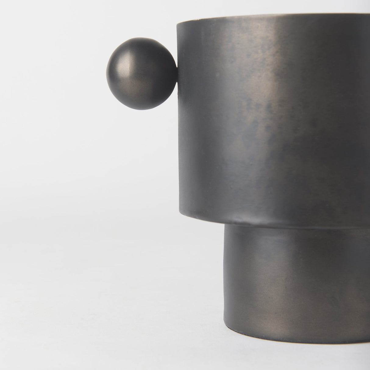 Juno Medium Black Iron Vase by Mercana at Eve Furniture