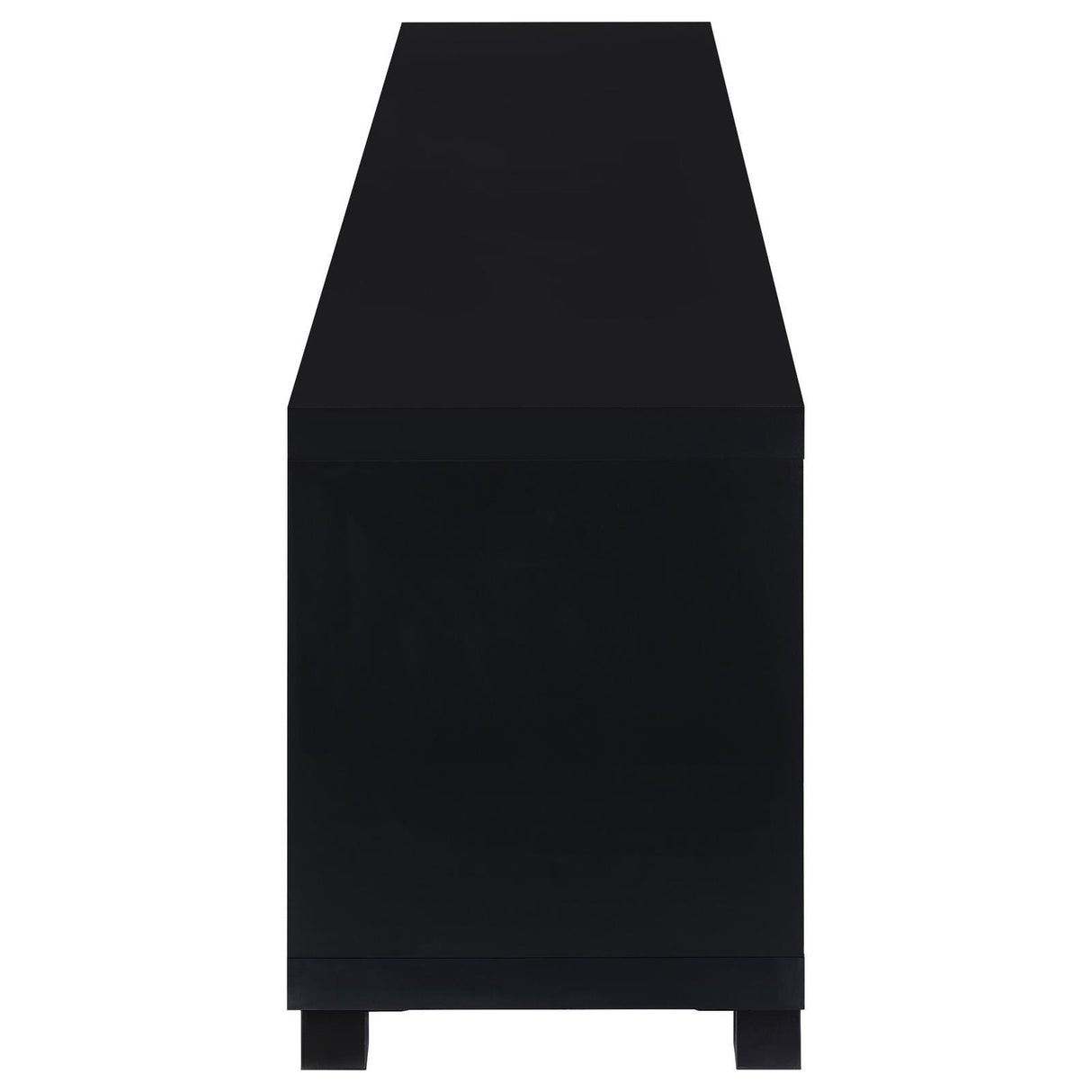 Jupiter Black 4-door 79" TV Stand Media Console with Framed Glass Panels by Coaster at Eve Furniture