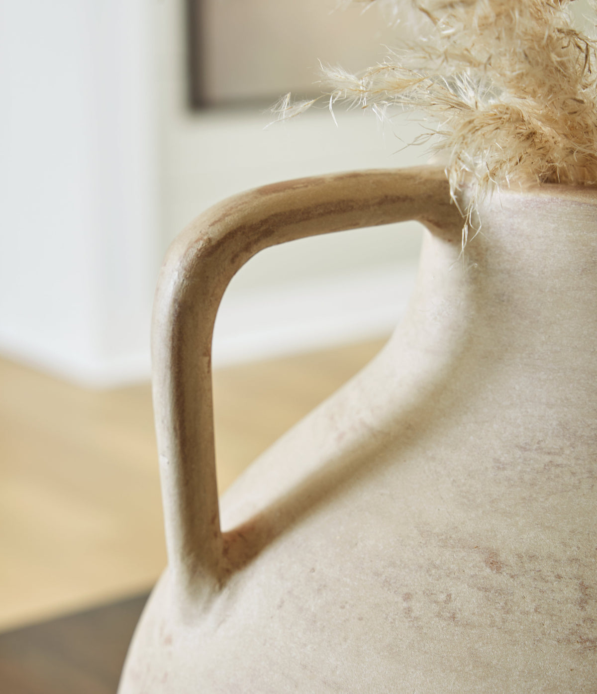 Justy Antique Beige Vase by Ashley at Eve Furniture