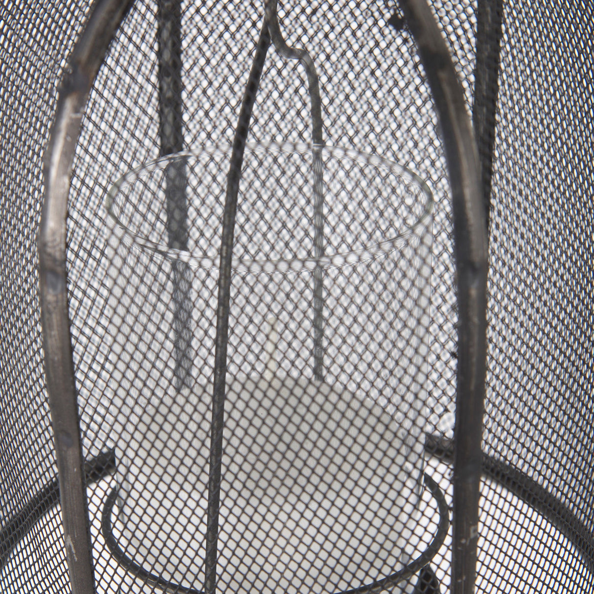 Jutland Set of Three Black Metal Bird Cage Candle Holder Lanterns by Mercana at Eve Furniture