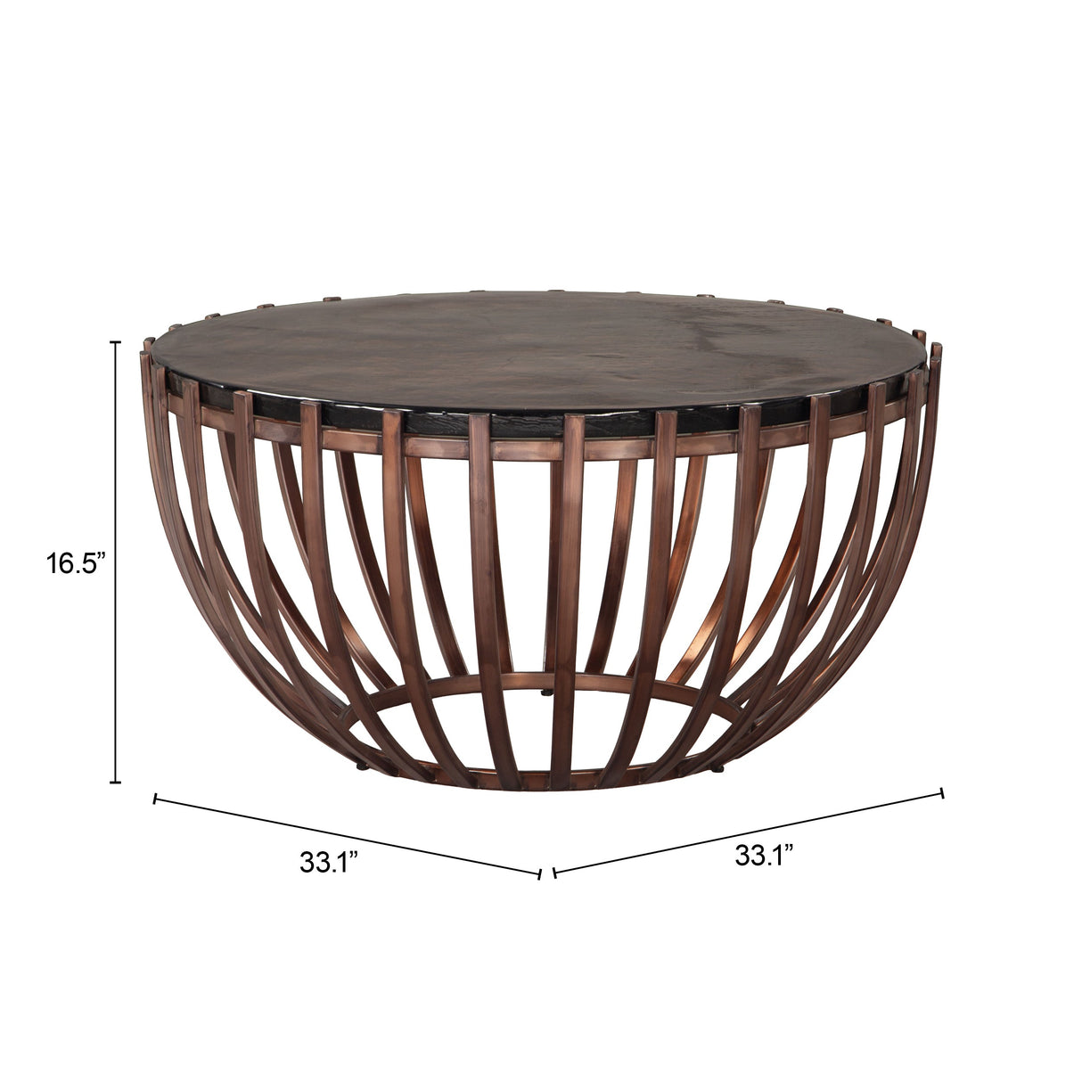 Kafig Bronze Coffee Table by Zuomod at Eve Furniture