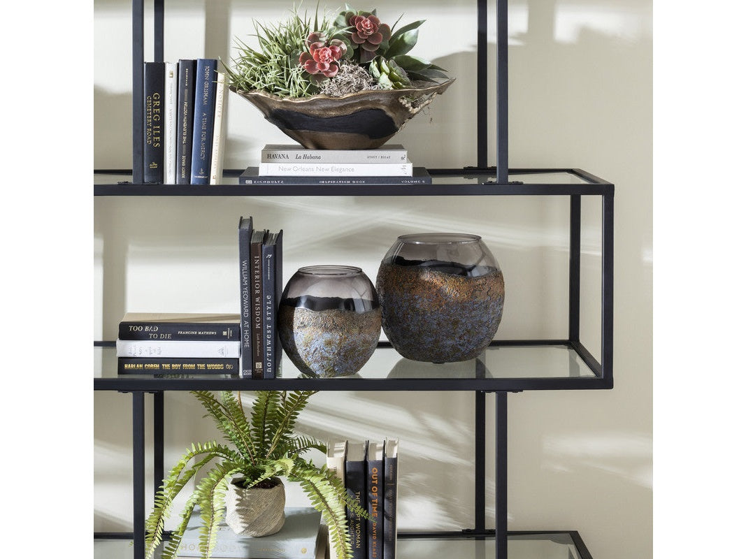 Kai Black Large Candle Holder (Set of 2) by Crestview at Eve Furniture