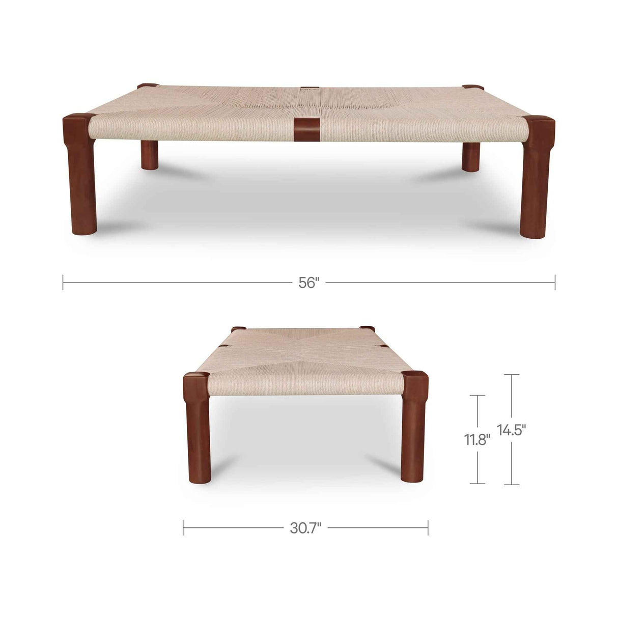 Kaia Dark Brown Outdoor Coffee Table by Moe's Home at Eve Furniture