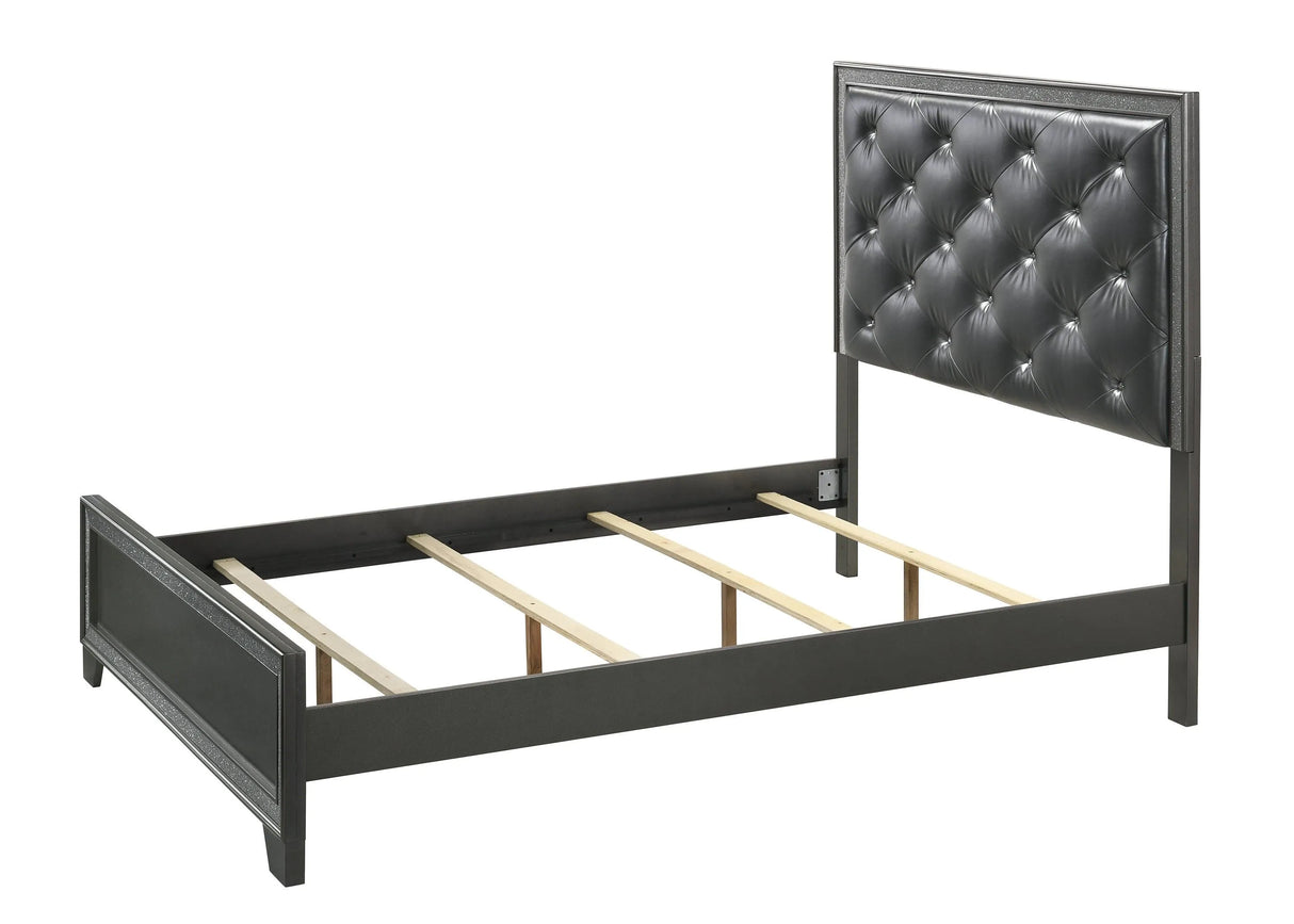 Kaia Gray King Panel Bed by Crown Mark at Eve Furniture