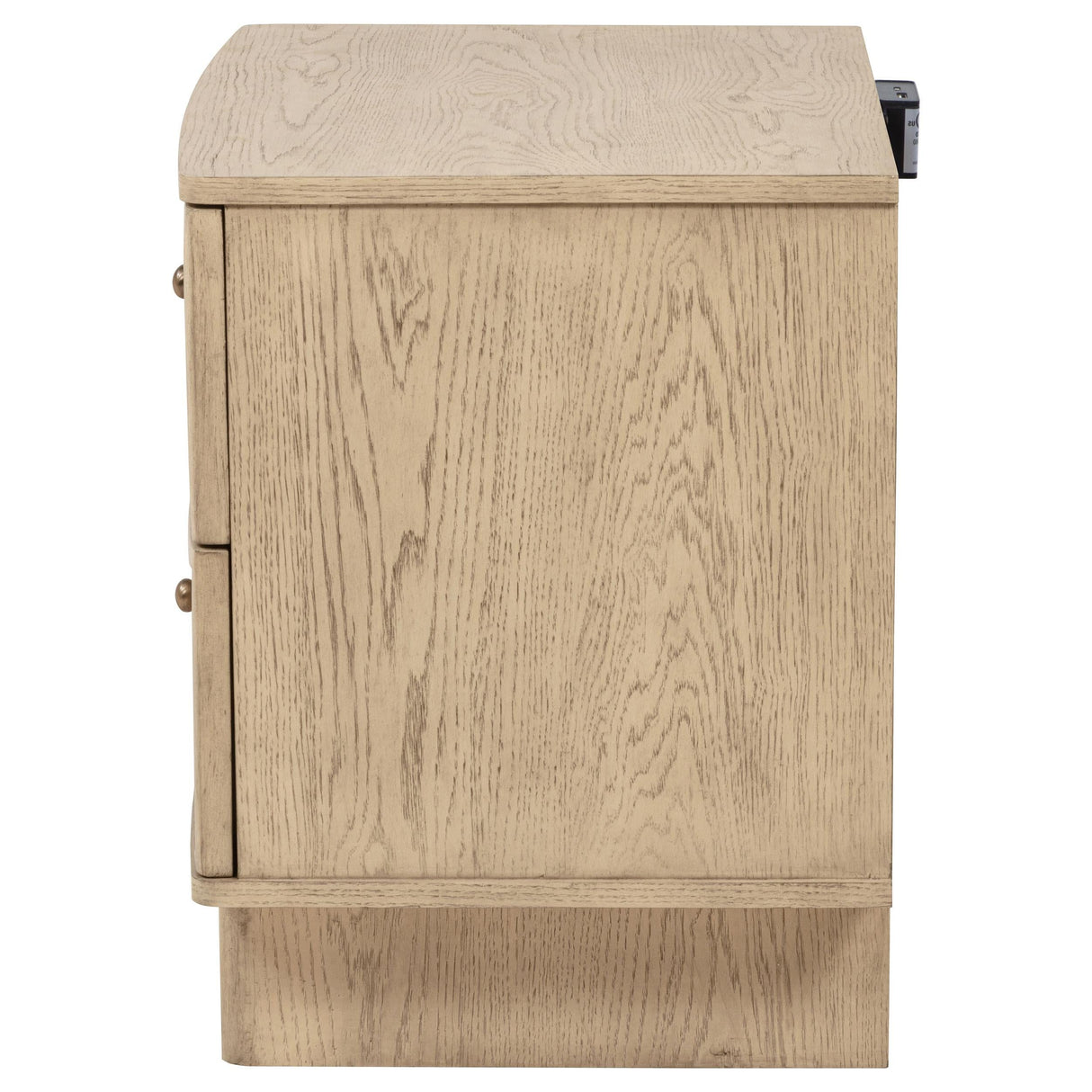 Kailani Beige Oak 2-Drawer Nightstand by Coaster at Eve Furniture