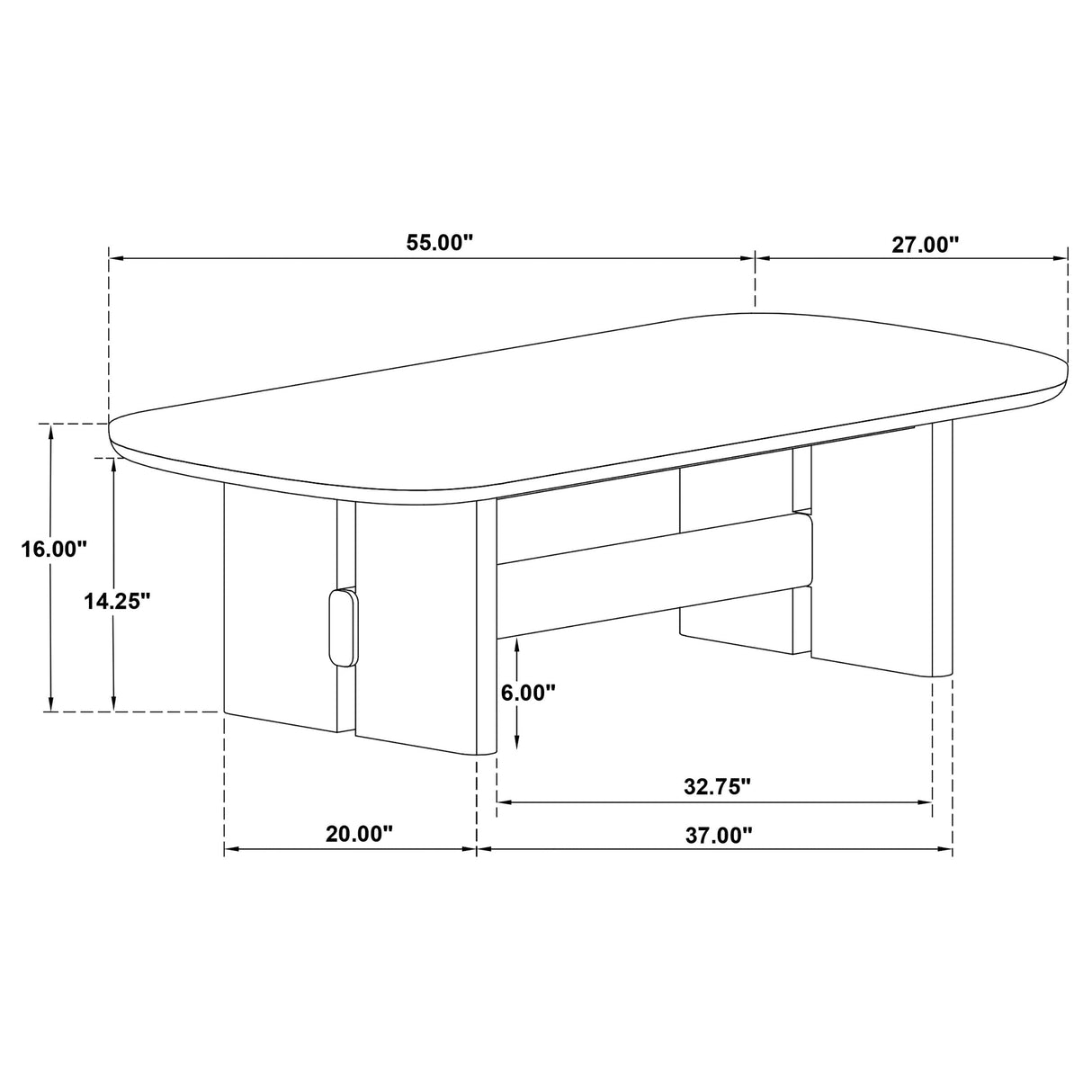 Kailani Beige Oak Coastal Rectangular Cocktail Coffee Table by Coaster at Eve Furniture