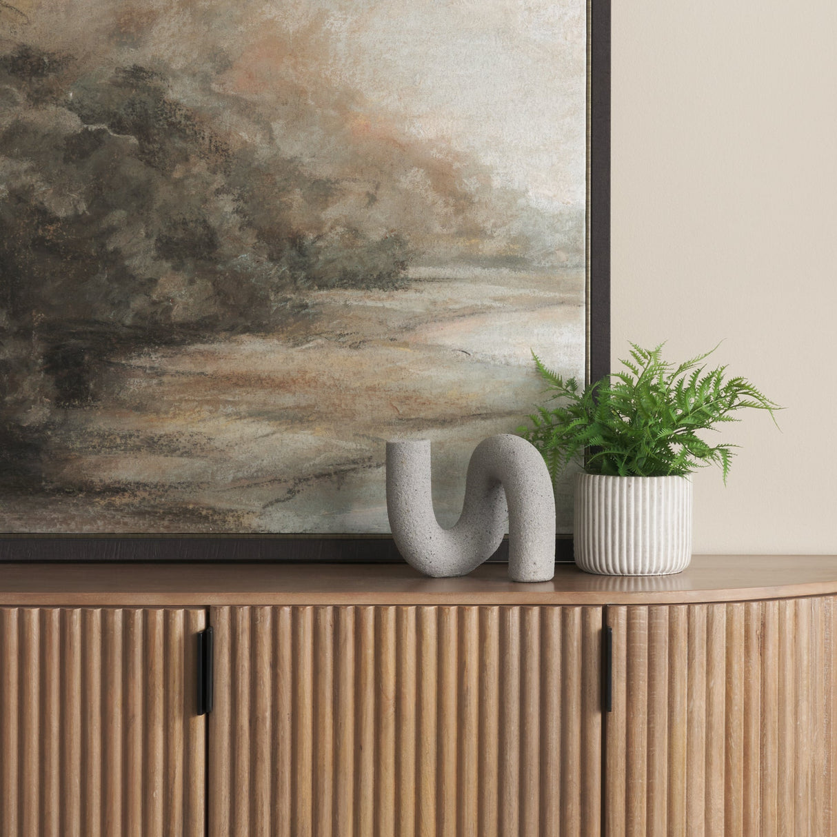 Kailas Resin Textured Concrete Gray Decorative Object by Mercana at Eve Furniture