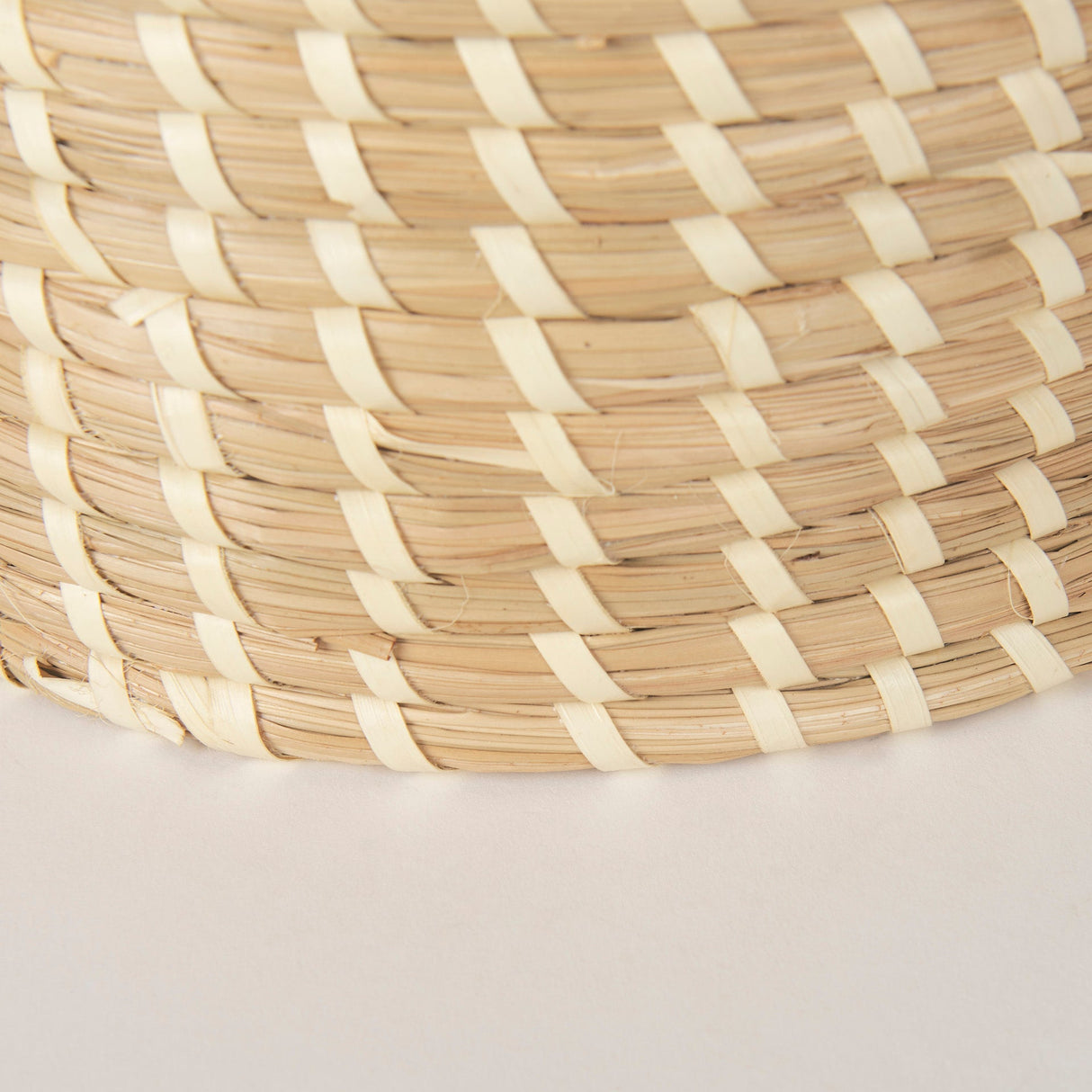 Kailini Set of 3 Nesting Seagrass & Palm Leaf Boxes with Lids by Mercana at Eve Furniture