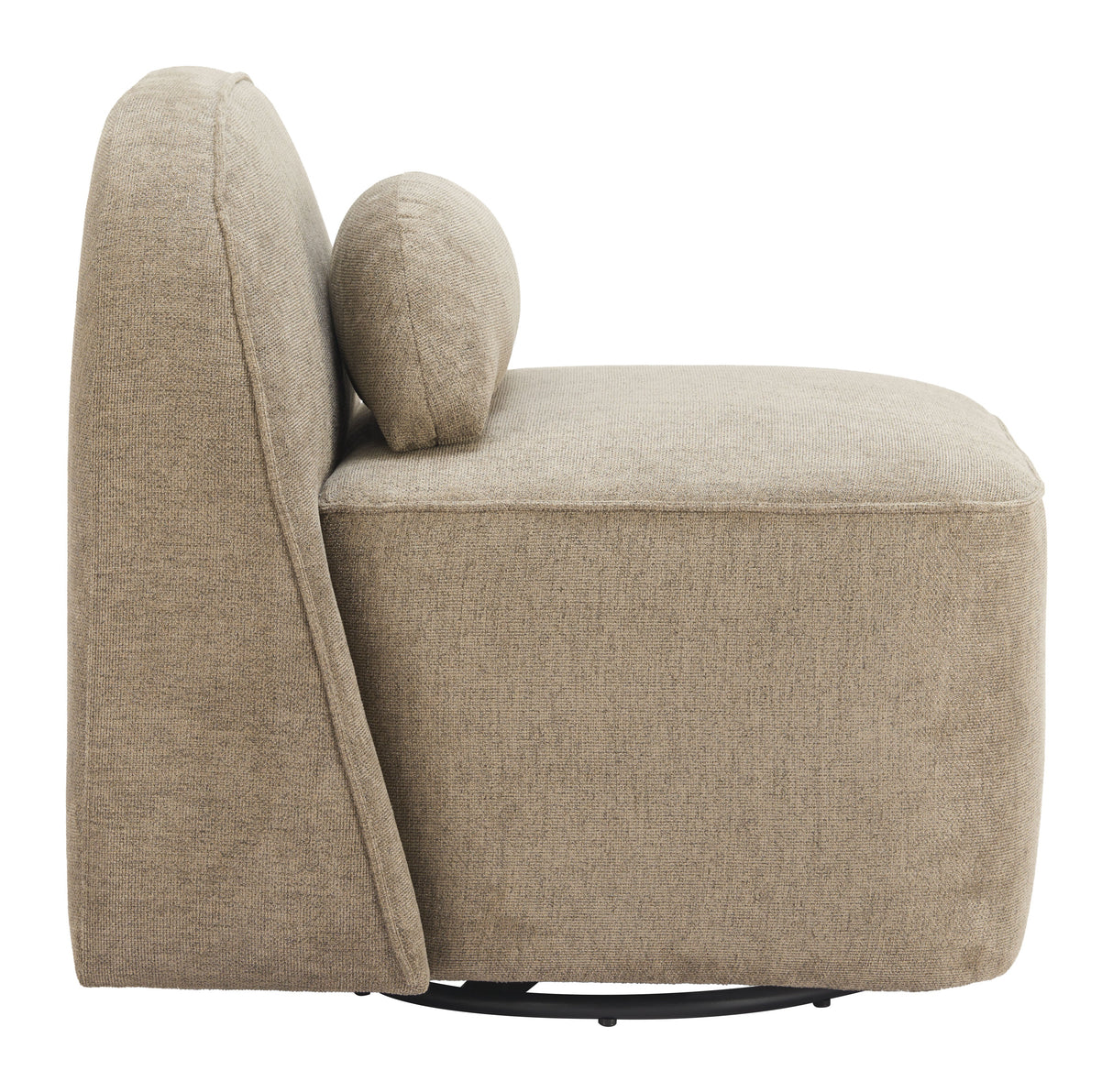 Kakao Olive Brown Swivel Chair by Zuomod at Eve Furniture
