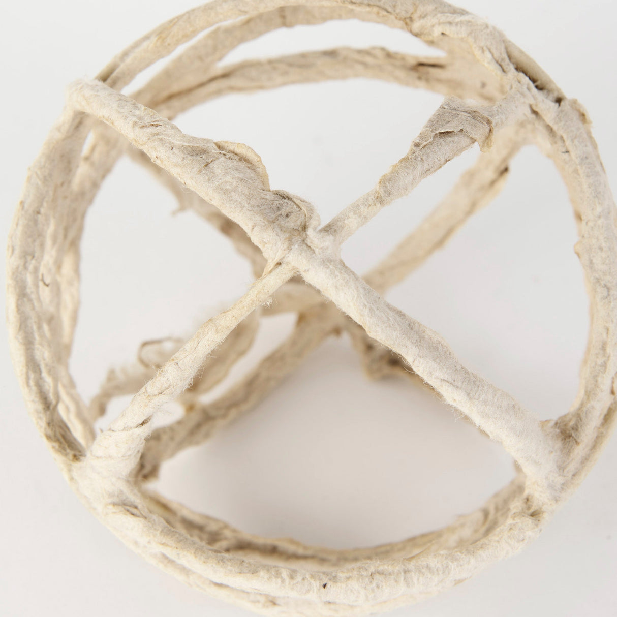 Kali Small Beige Decorative Metal and Paper Object by Mercana at Eve Furniture