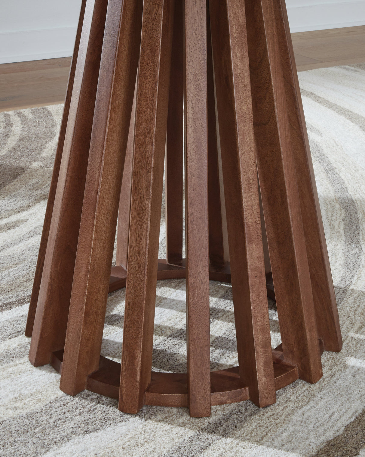 Kallari Warm Brown and Matte Black End Table by Ashley at Eve Furniture