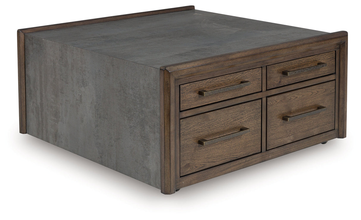 Kallenny Brown/Gray Coffee Table by Ashley at Eve Furniture