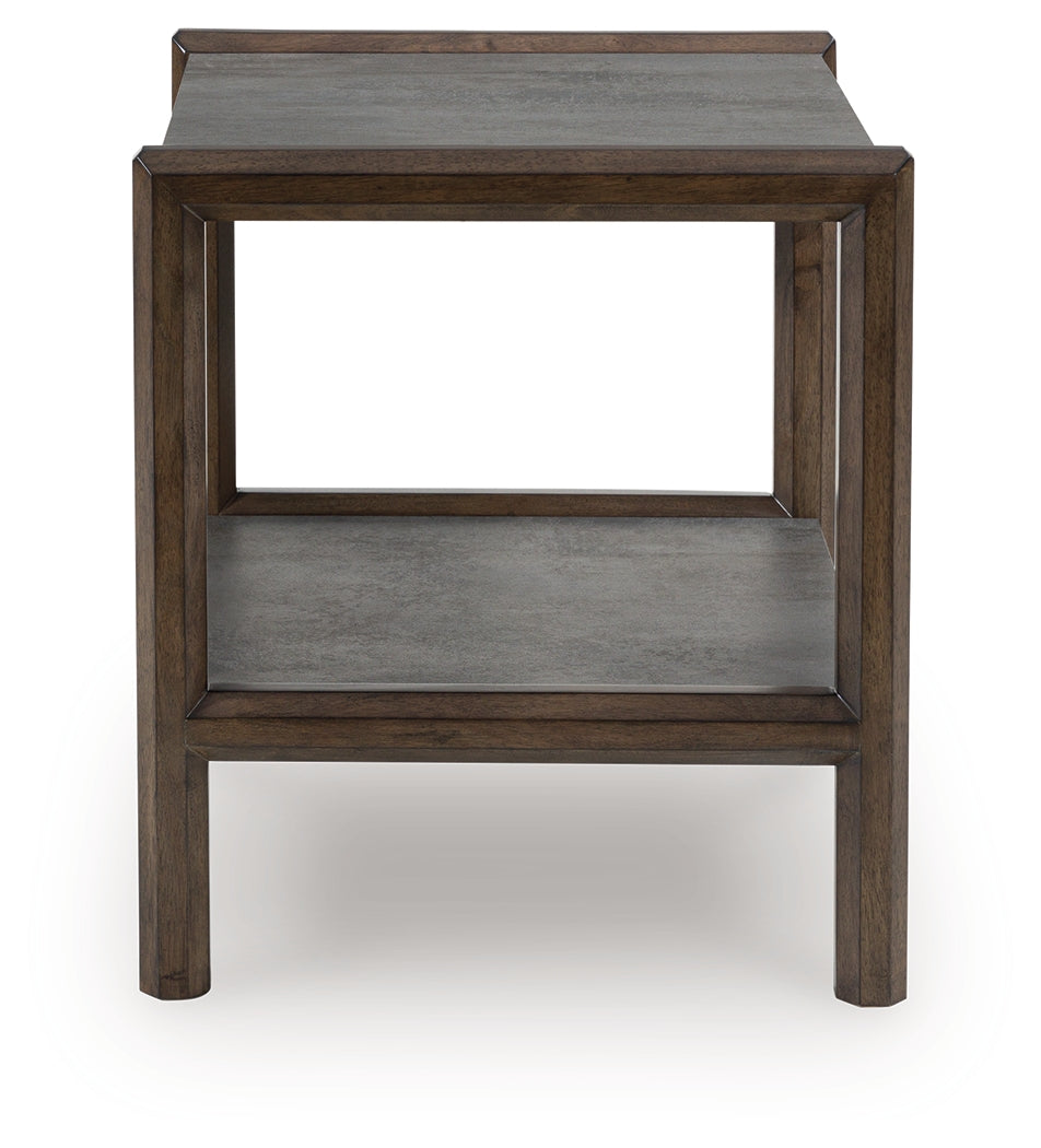 Kallenny Brown/Gray End Table by Ashley at Eve Furniture