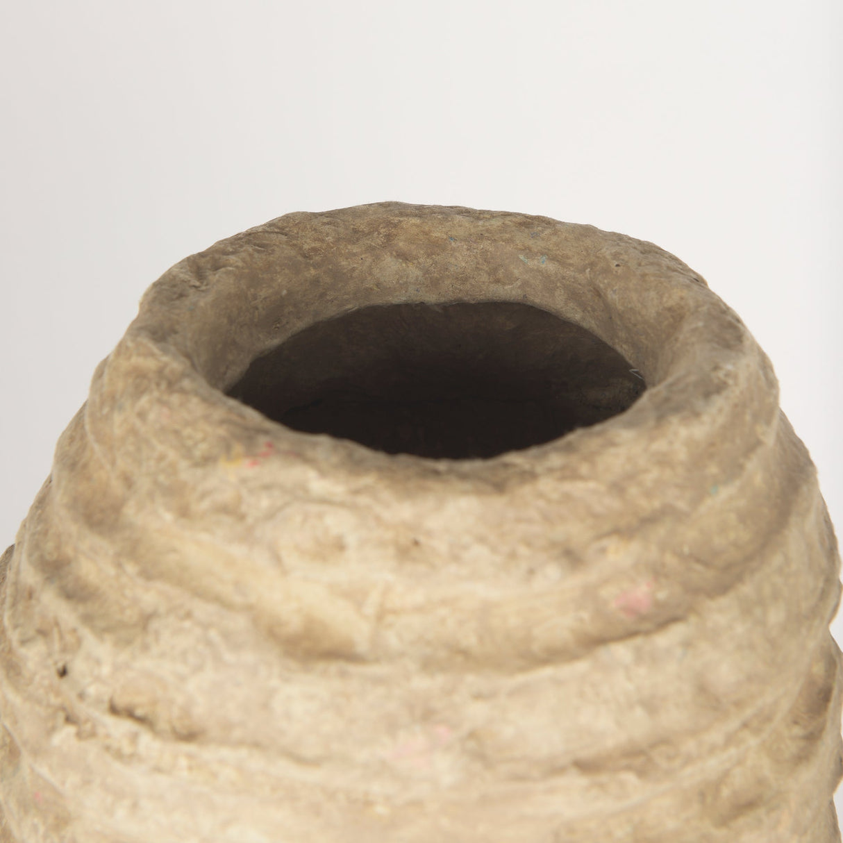 Kamli Large Beige Paper Mache Vase by Mercana at Eve Furniture