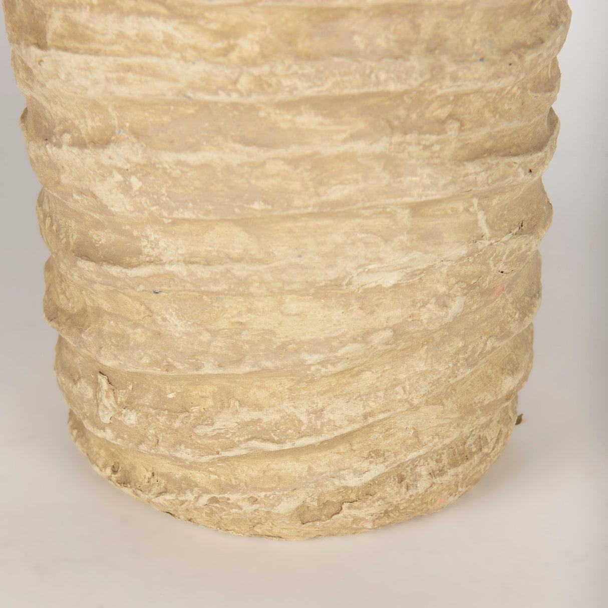 Kamli Large Beige Paper Mache Vase by Mercana at Eve Furniture
