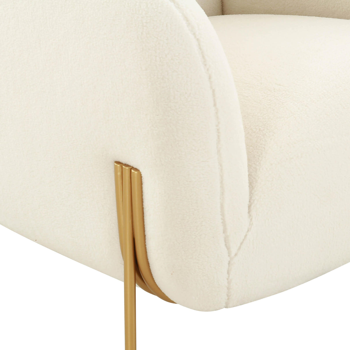Kandra Cream Shearling Accent Chair by Inspire Me! Home Decor by TOV Furniture at Eve Furniture