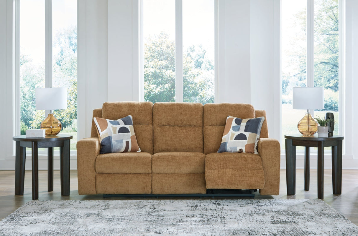 Kanlow Honey Reclining Living Room Set by Ashley at Eve Furniture