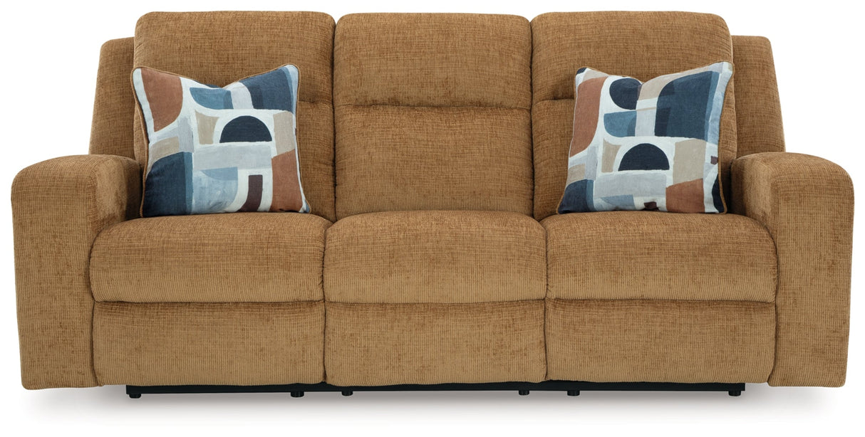Kanlow Honey Reclining Living Room Set by Ashley at Eve Furniture