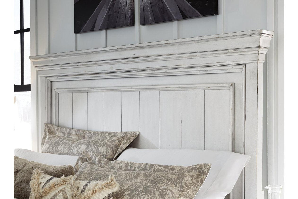 Kanwyn Whitewash Queen Panel Bed by Ashley at Eve Furniture